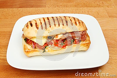 Panini on a plate Stock Photo