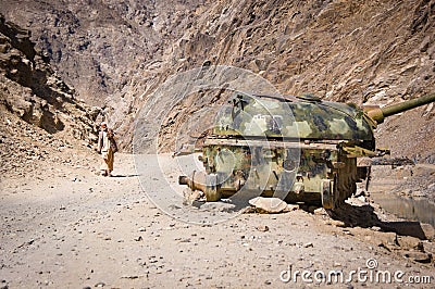 The entrance to the famous Panjshir Valley in Afghanistan Stock Photo