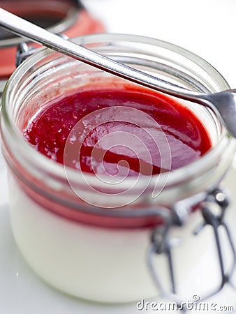 Panna cotta Stock Photo