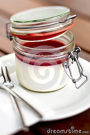 Panna cotta Stock Photo