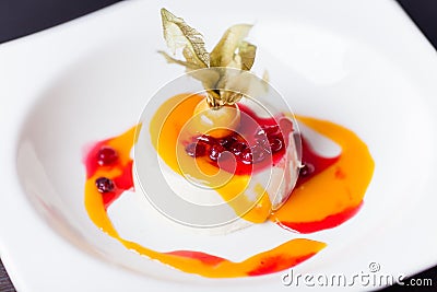 Panna cotta Stock Photo