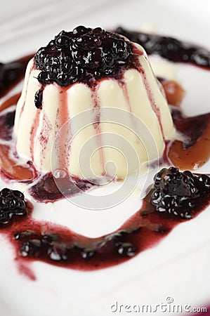 Panna cotta dessert Stock Photo