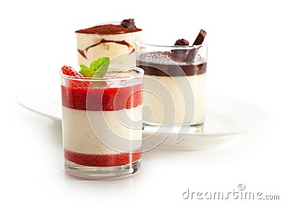 Panna Cotta Stock Photo