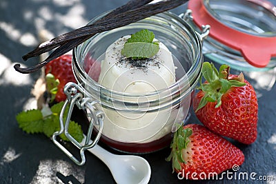 Panna cotta Stock Photo