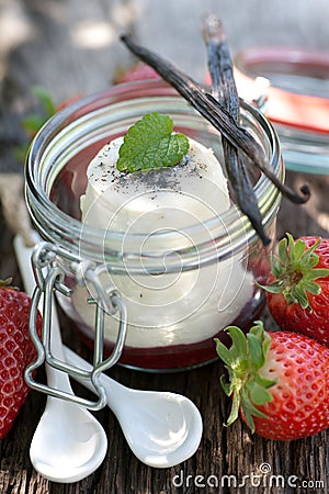 Panna cotta Stock Photo