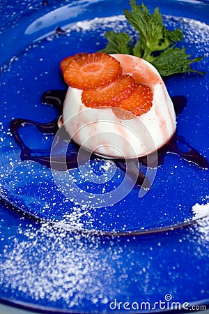 Panna Cotta - Italian Dessert Stock Photo