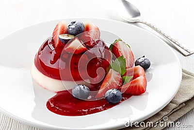 Panna cotta Stock Photo