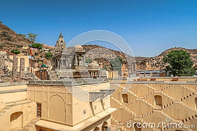 Panna Meena ka Kund step-well, Jaipur, Rajasthan, India Stock Photo