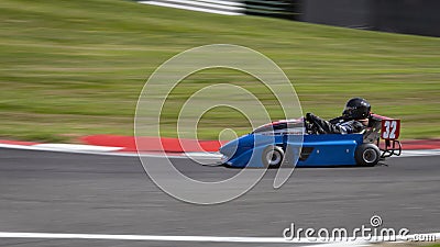 Blue/Red Racing Go-Kart Editorial Stock Photo