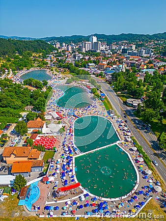 Pannonica Salt Lakes in Tuzla, Bosnia and Herzegovina Editorial Stock Photo