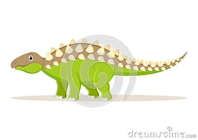 Panoplosaurus Dinosaur Cartoon Character Vector Illustration Vector Illustration