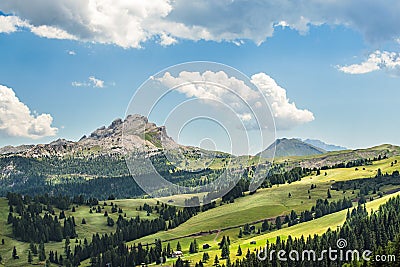 Panorama of alto adige region in northern italy on summer Stock Photo