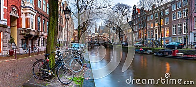 Amsterdam canal Leidsegracht Stock Photo