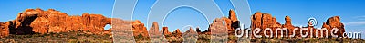 Panorama of Arches National Stock Photo