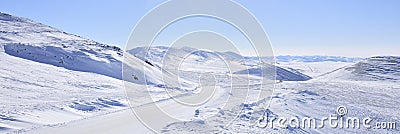 Panorama Arctic highway Stock Photo