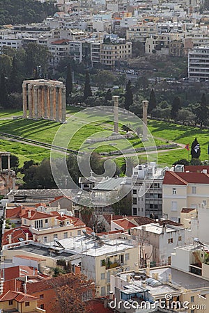 Panorama of Athens Stock Photo