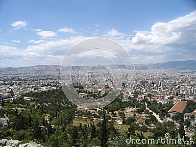 Panorama athens Stock Photo