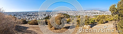 Panorama of Athens in Greece Stock Photo