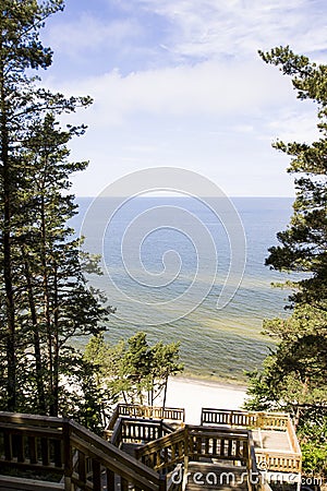 Panorama Baltic sea Stock Photo