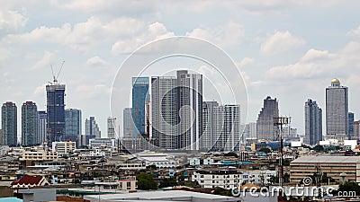Panorama of bangkok cityscape, Thailand Stock Photo