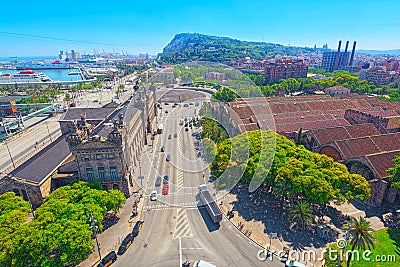 Panorama Barcelona. State Agency for Tax Administration, Tax Ag Editorial Stock Photo