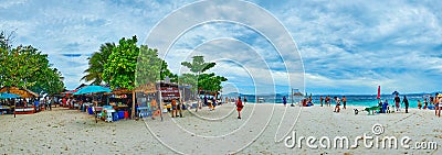 Panorama of the beach in Khai Nok island, Phuket, Thailand Editorial Stock Photo