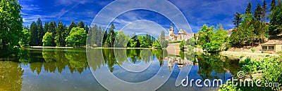 Panorama of beautiful castle Editorial Stock Photo