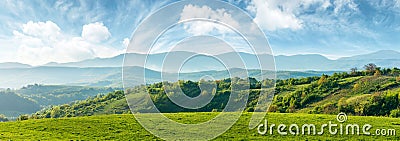 Panorama of beautiful countryside of romania Stock Photo