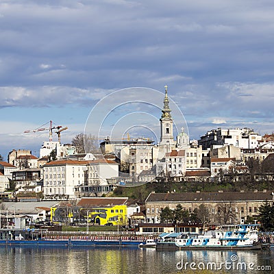 Panorama of Belgrade,Serbia Editorial Stock Photo