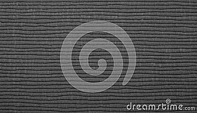 Panorama black weave horizontal fabric pattern texture background. Panoramic dark black woven textile texture surface Stock Photo