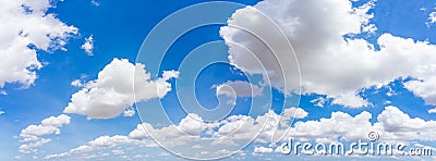 Blue sky and clouds with daylight natural background Stock Photo