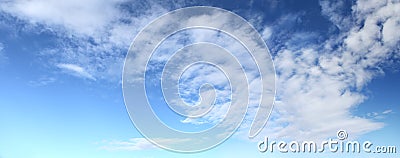 Panorama of blue sky with clouds Stock Photo