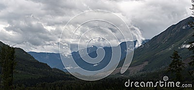 Canadian wilderness with dramatic sky Stock Photo