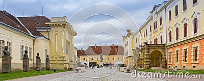 Panorama of the Carolina citadel in Alba Iulia Editorial Stock Photo