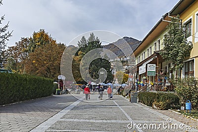 Panorama of center of Spa Resort of Devin, Bulgaria Editorial Stock Photo