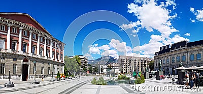 Panorama of Chambery with palace of justice and other historical buildings Editorial Stock Photo