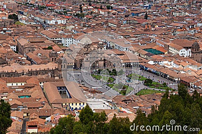 Panorama of the city of Cusco, Peru Stock Photo