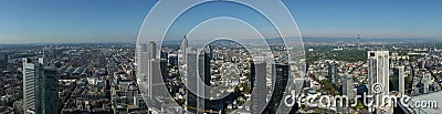 Panorama of the city of Frankfurt, Germany. Editorial Stock Photo