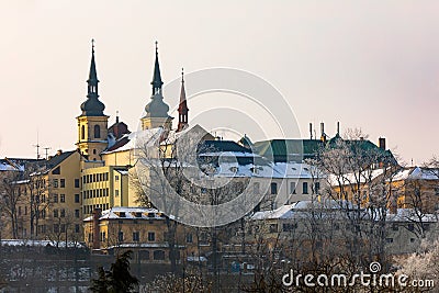 Panorama of city hall in Jihlava, Czech Republic Stock Photo