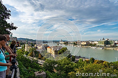 Panorama cityscape view in Budapest, Hungary. Editorial Stock Photo