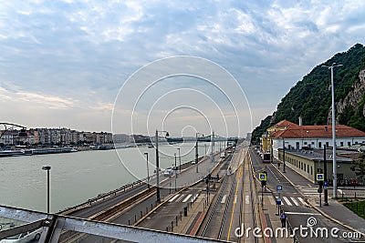 Panorama cityscape view in Budapest, Hungary. Editorial Stock Photo