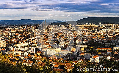 Panorama of Clermont-Ferrand Stock Photo