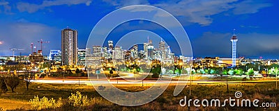 Downtown Denver at Duck Stock Photo