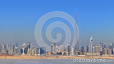 Panorama Dubai city. City centre, skyscrapers Stock Photo