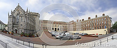 Panorama Dublin Castle - historic landmark of Editorial Stock Photo