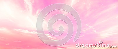 Fantacy pink sky and clouds background in summer Stock Photo