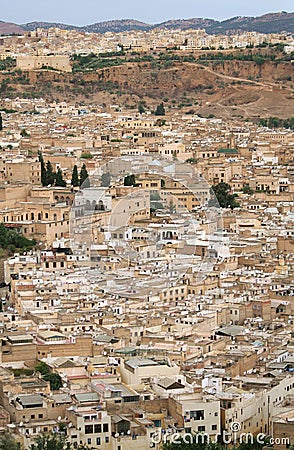 Panorama of Fes #4 Stock Photo