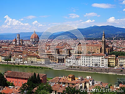 Panorama of Florence in summer Stock Photo