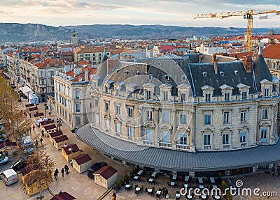 Panorama of french city Valence on north country Stock Photo