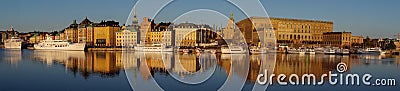 Panorama of Gamla Stan and Royal Castle, Stockholm, Sweden Editorial Stock Photo